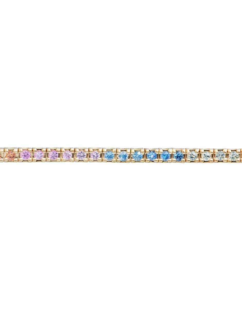 Brazalete de oro 14 K con acabado pavé 2
