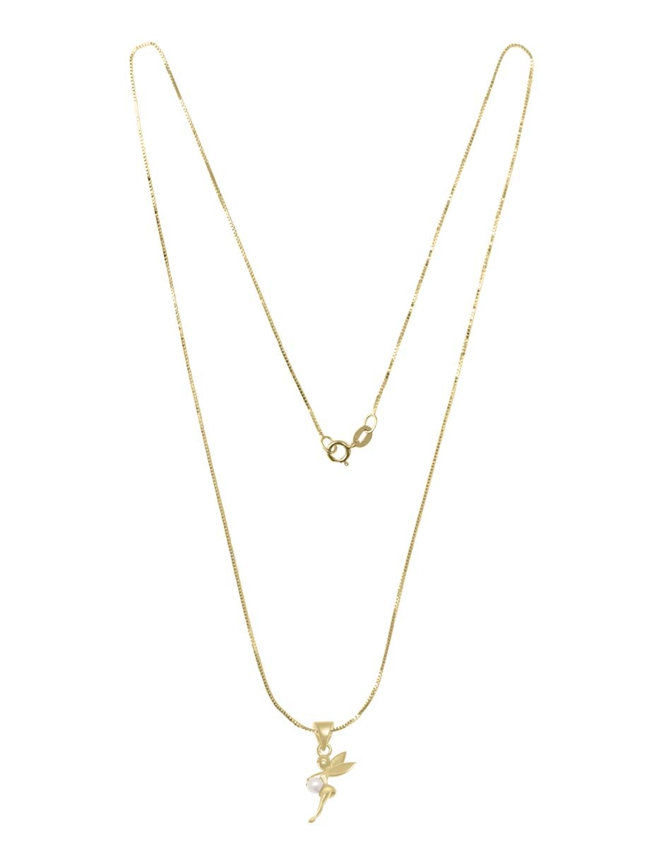 Collar de flor Perly de oro amarillo 14 K