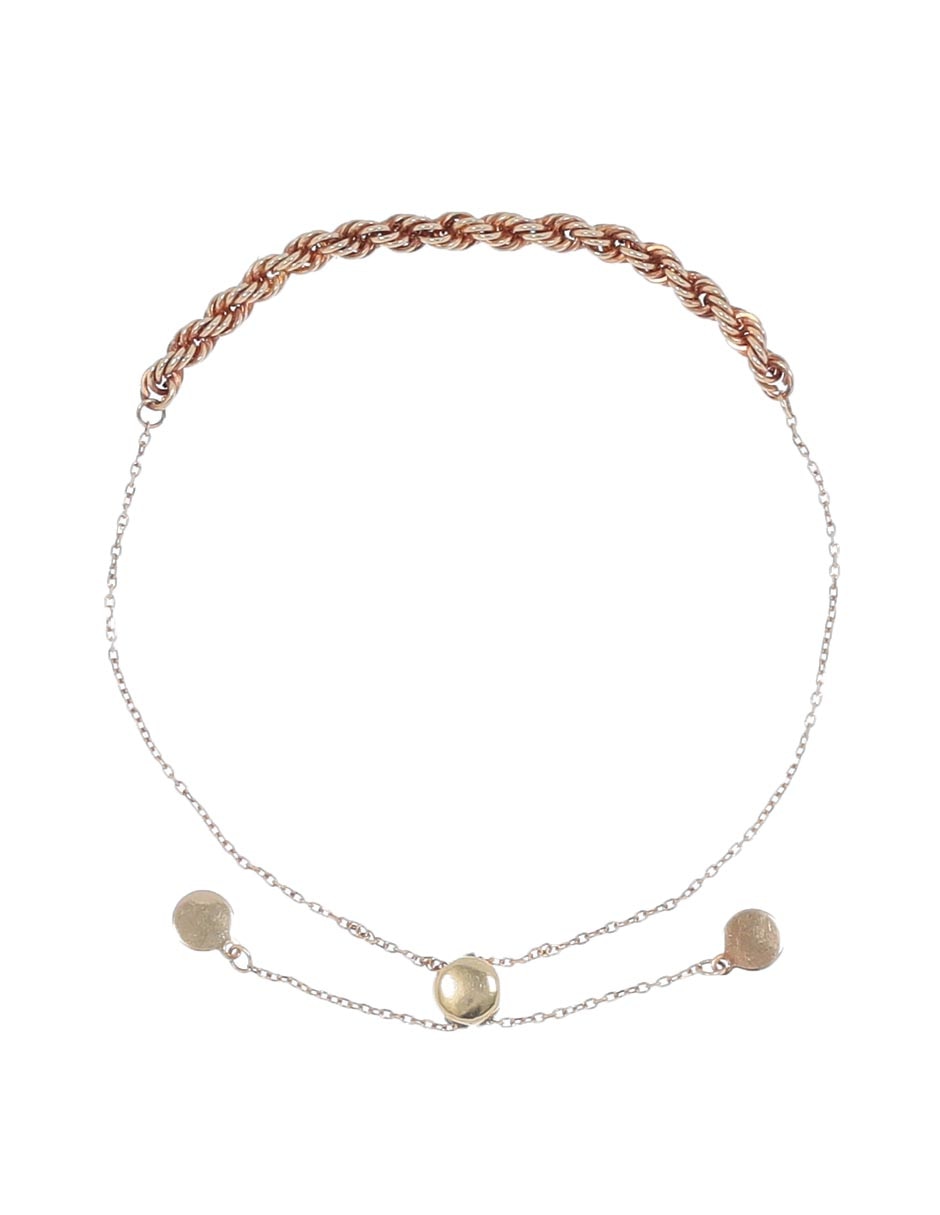 Pulsera de oro 14 K con acabado brillante