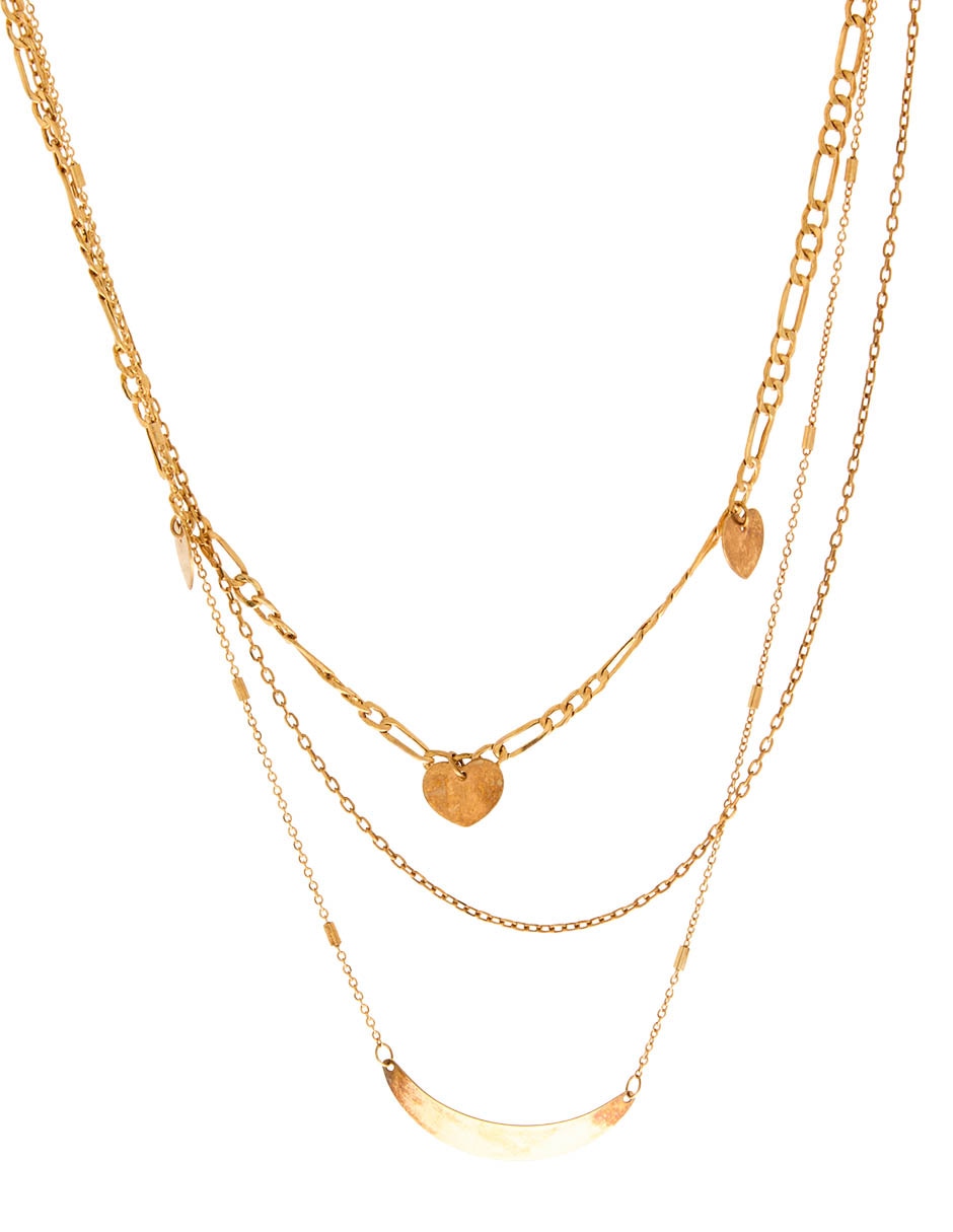 Collar de varios hilos de oro 14 K