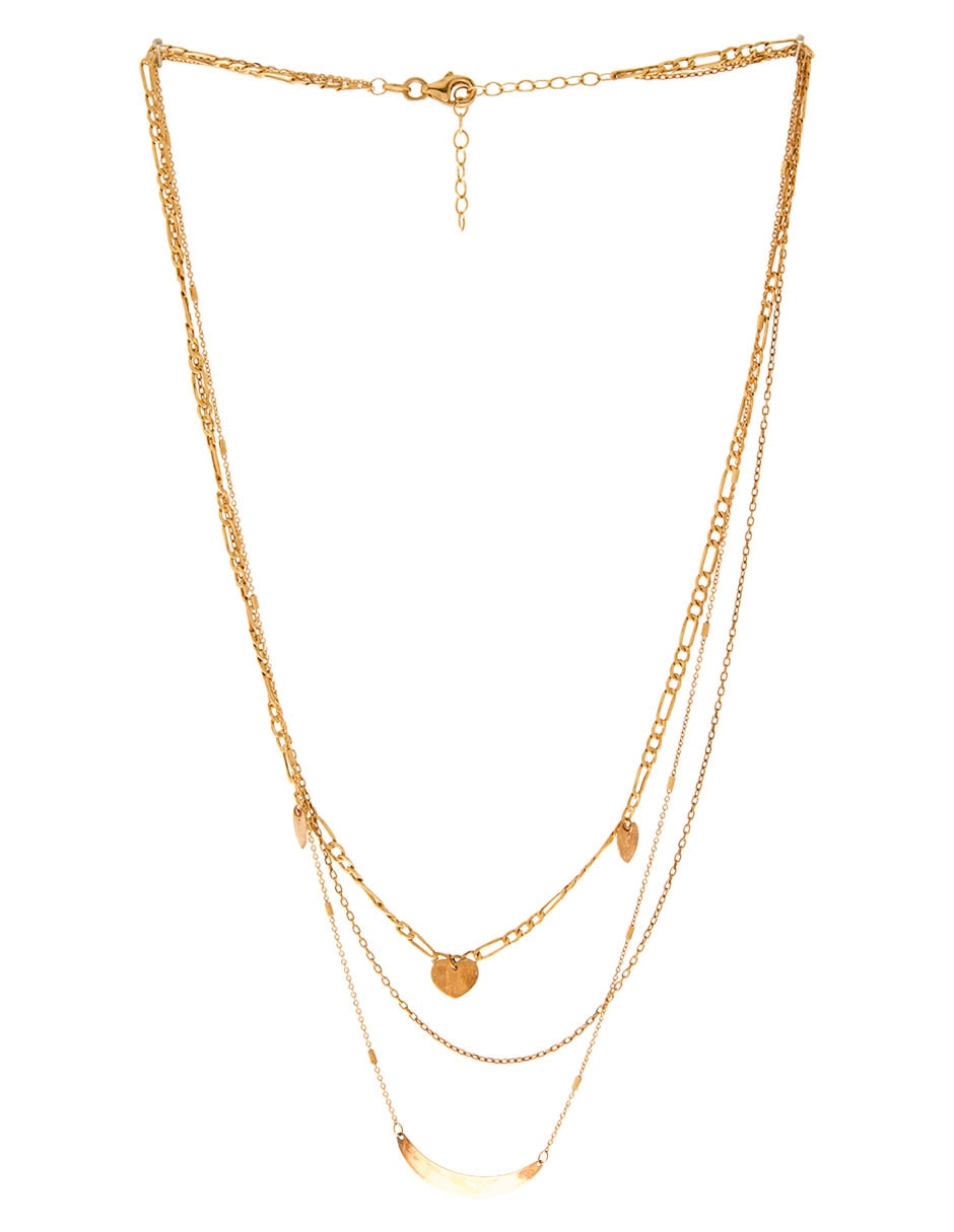 Collar de varios hilos de oro 14 K 2