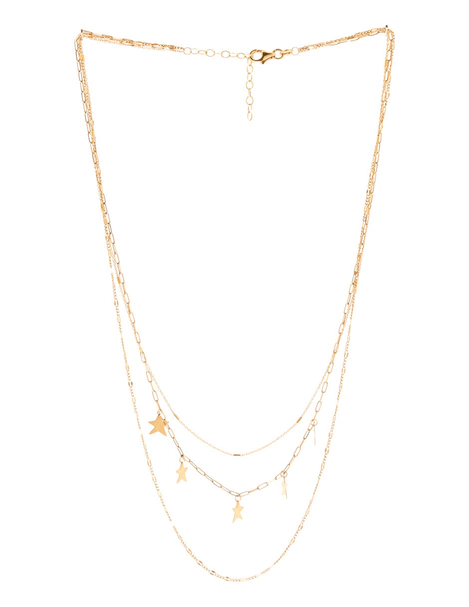 Collar de estrella de oro 14 K 2