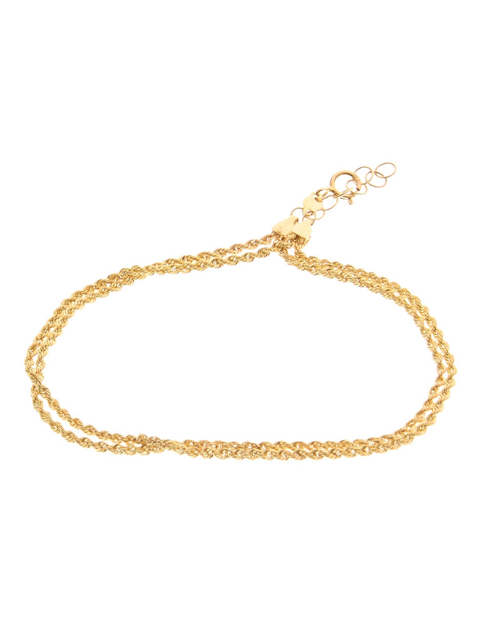 Pulsera de oro 14 K con acabado brillante