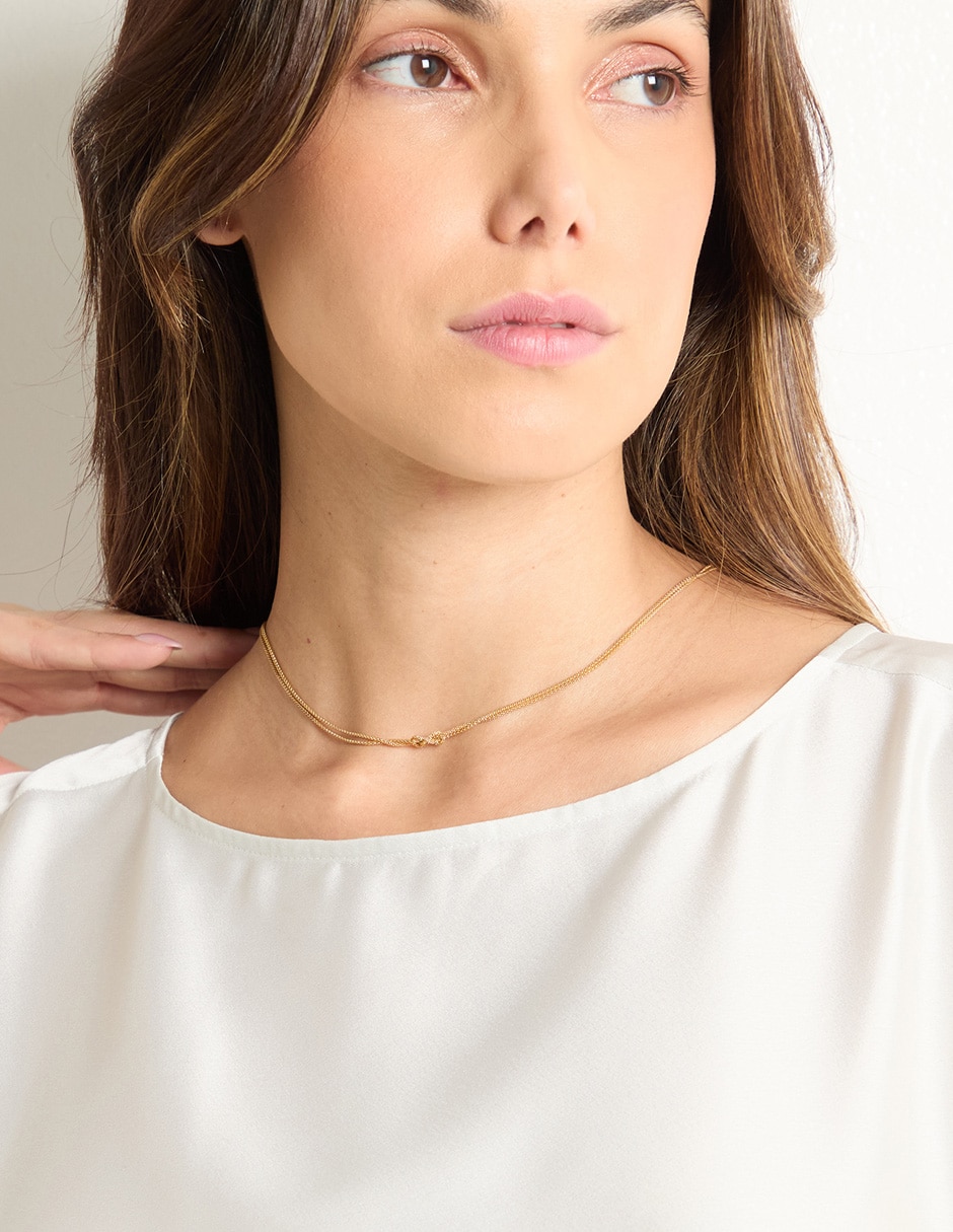 Collar de nudo de oro 14 K 3