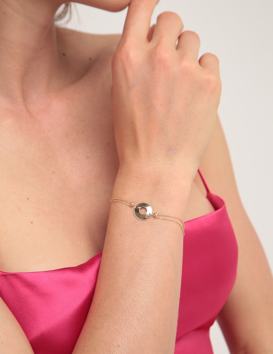 Pulsera de oro 14 K con acabado pulido 3
