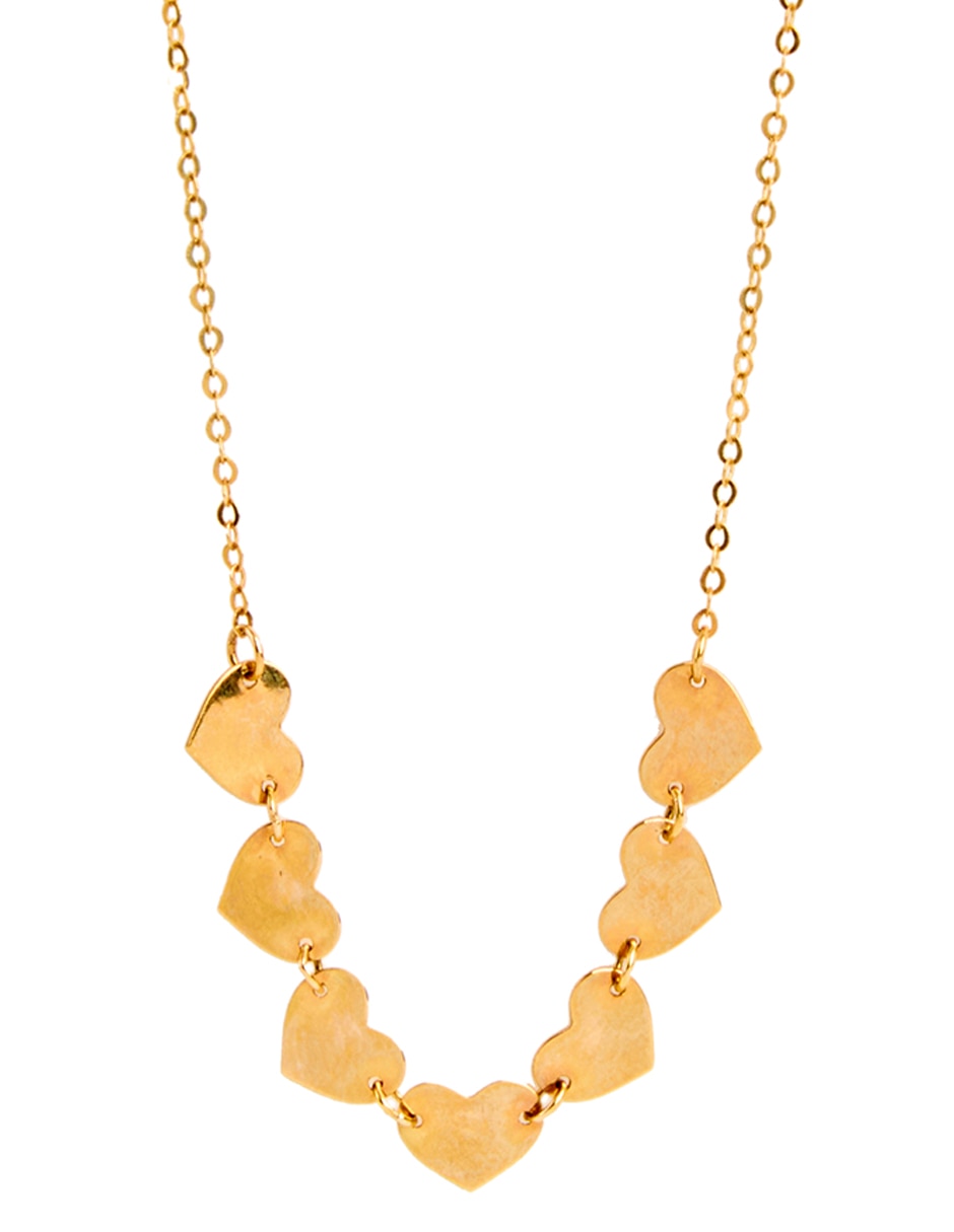 Collar de corazón de oro 14 K