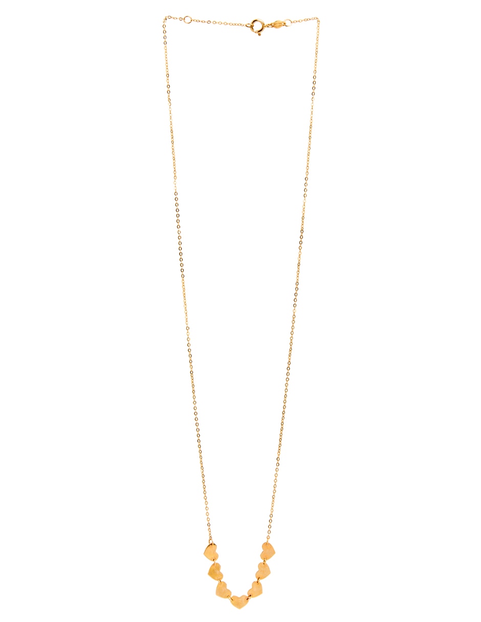 Collar de corazón de oro 14 K 2