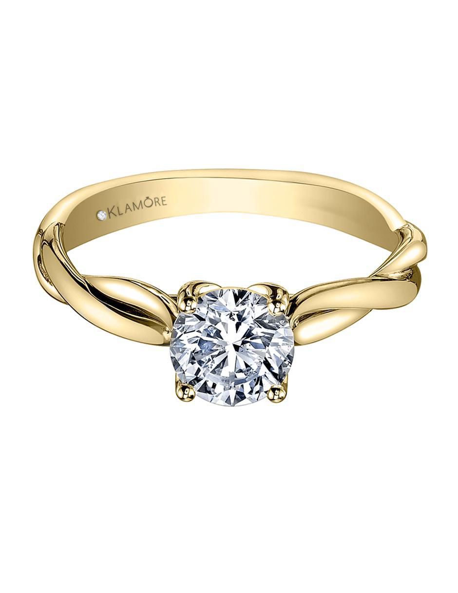 Solitario de oro 14 k Aileen diamante