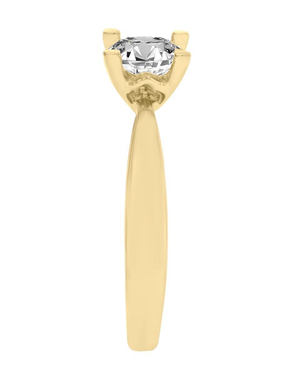 Solitario de oro 14 k klamore diamante