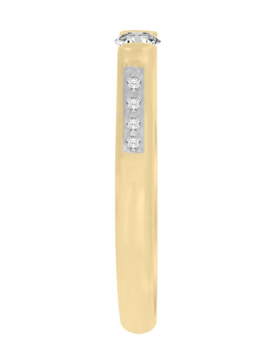 Solitario de oro 14 k klamore diamante