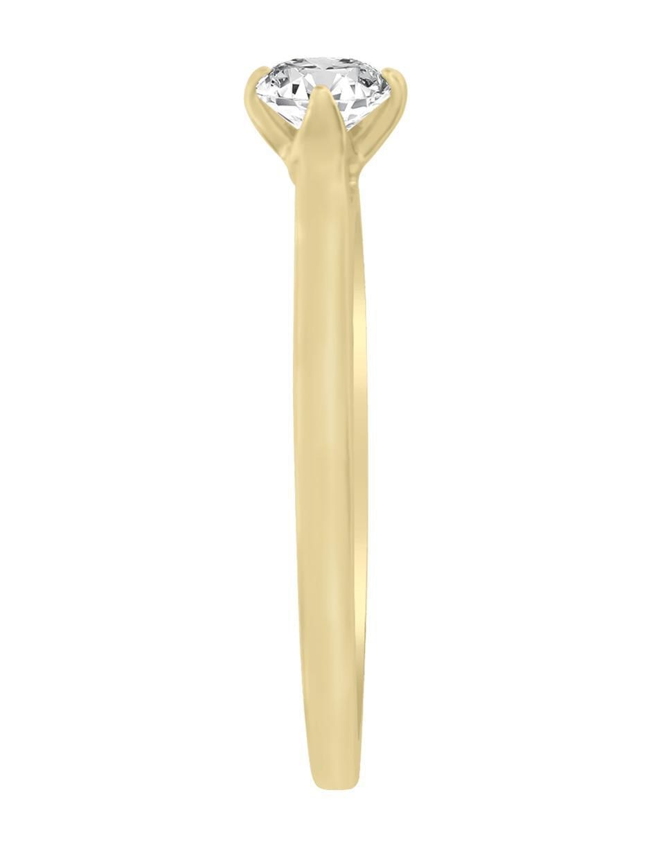 Solitario de oro 14 k klamore diamante
