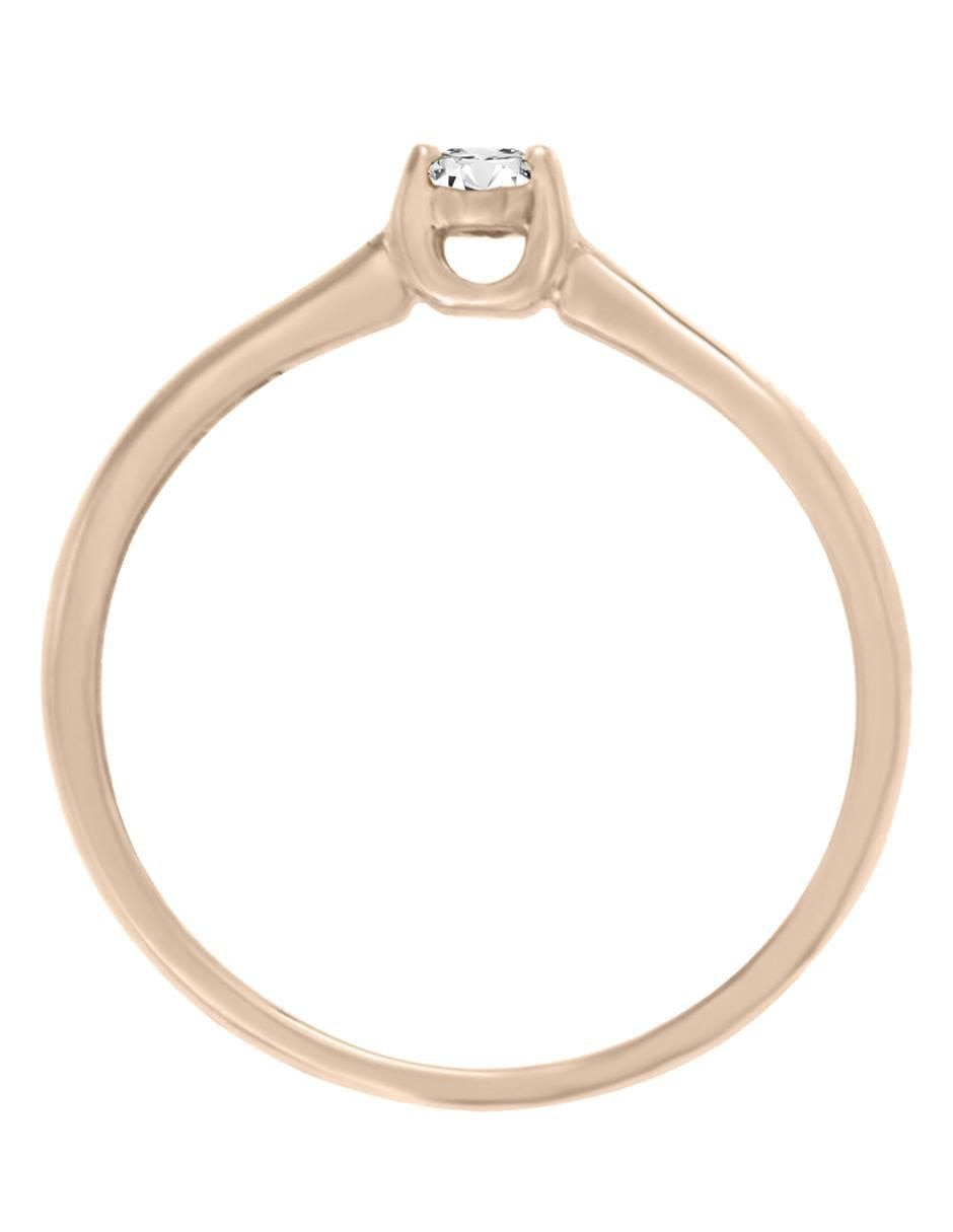 Solitario de oro 14 k Fer diamante 4