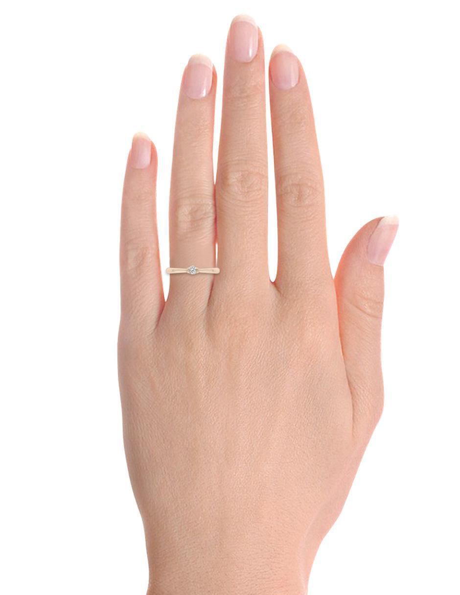 Solitario de oro 14 k Fer diamante 5