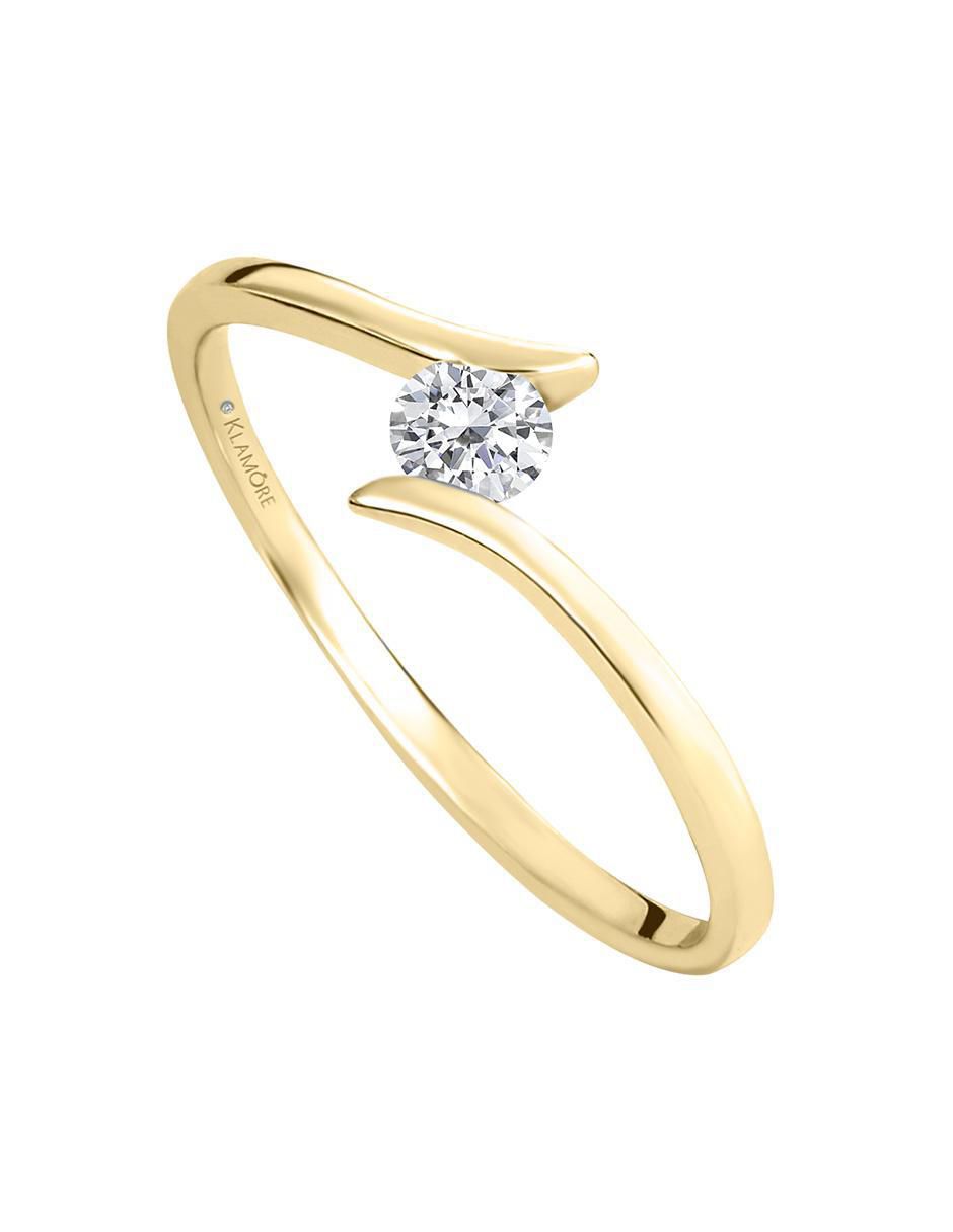 Solitario de oro 14 k Levian-30 diamante 2