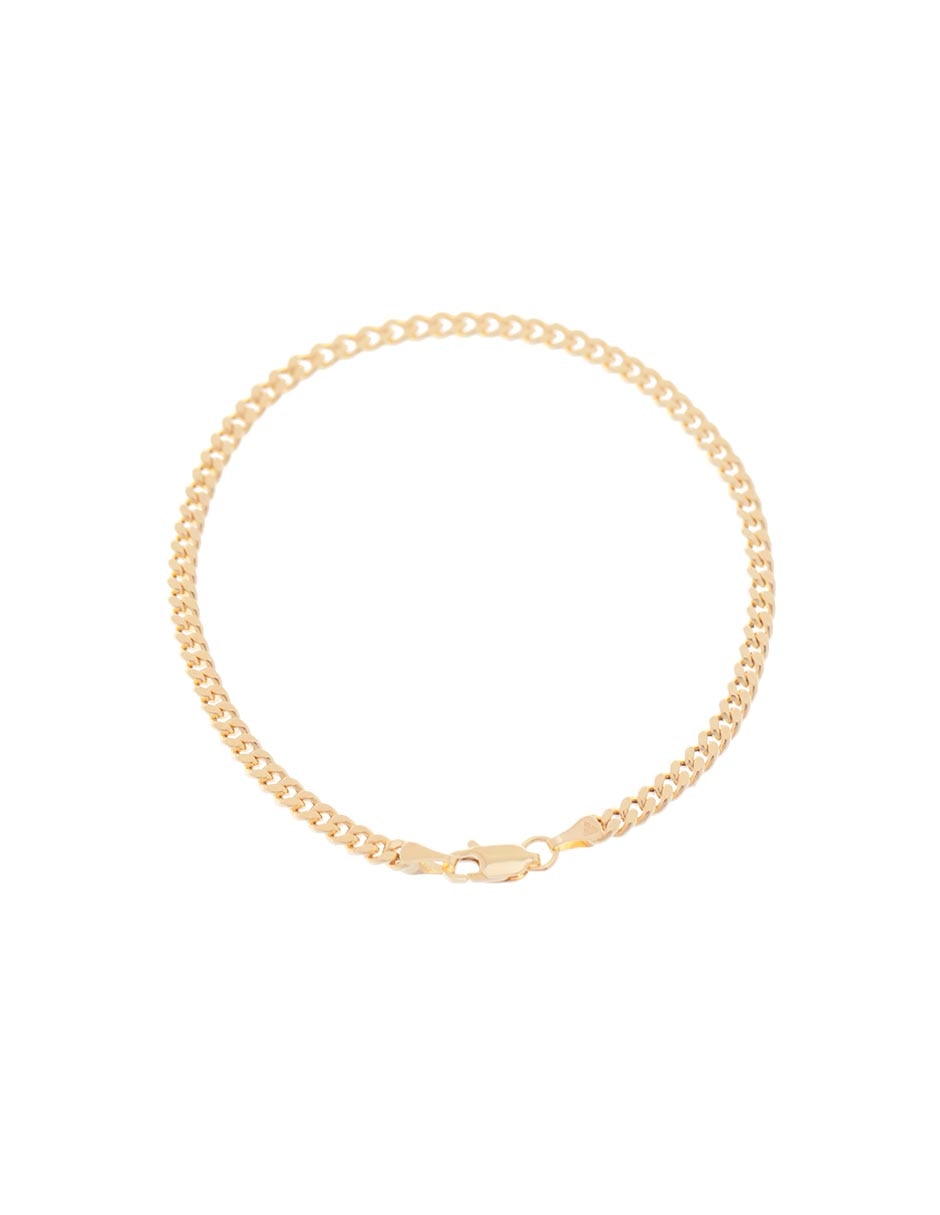 Pulsera de oro 14 K con acabado liso