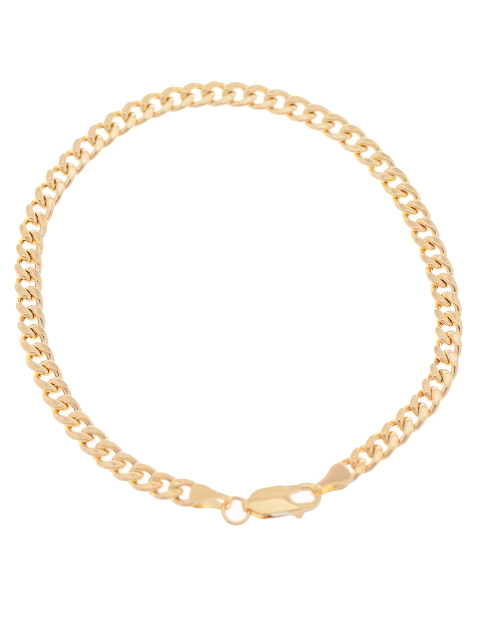 Pulsera de oro 14 K con acabado brillante