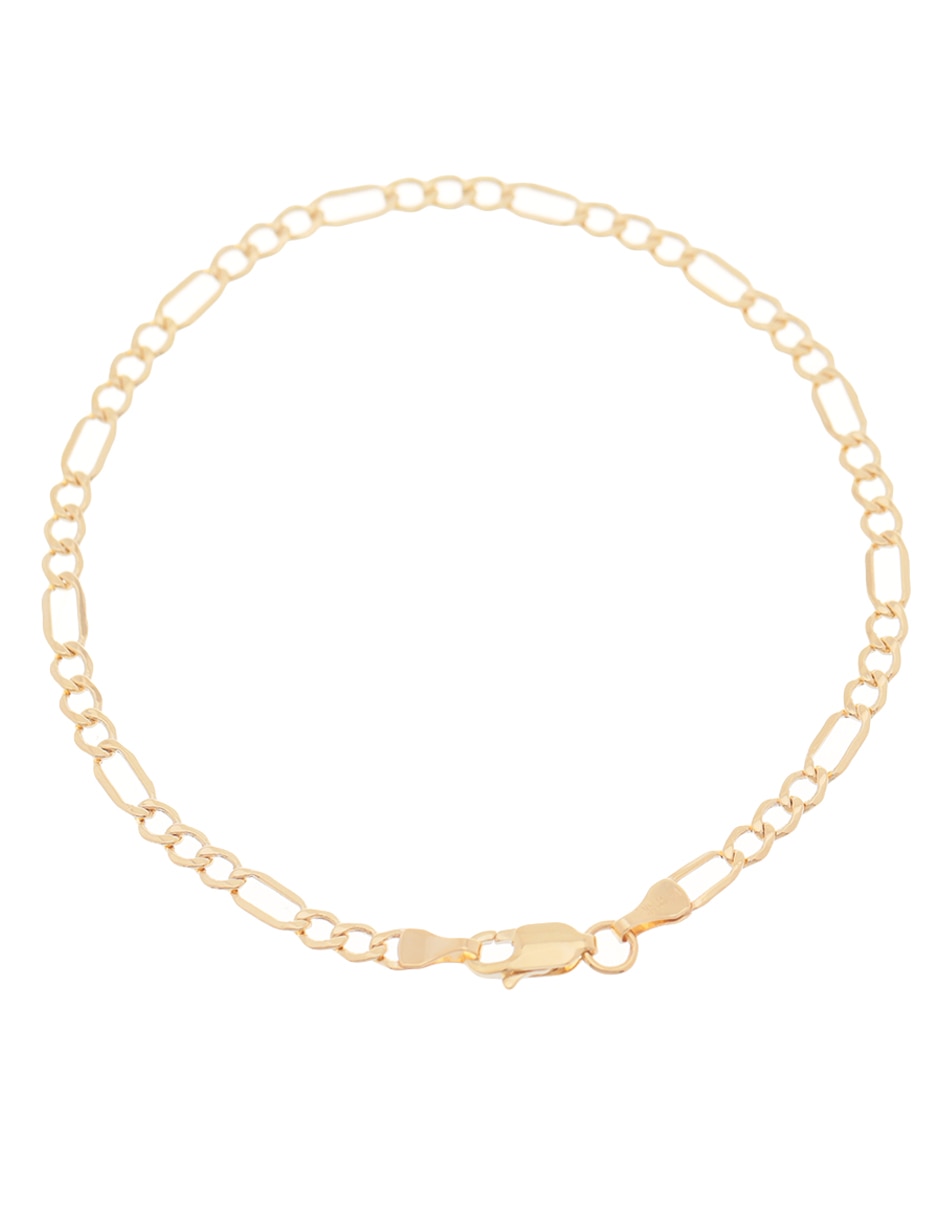 Pulsera de oro 14 K con acabado liso