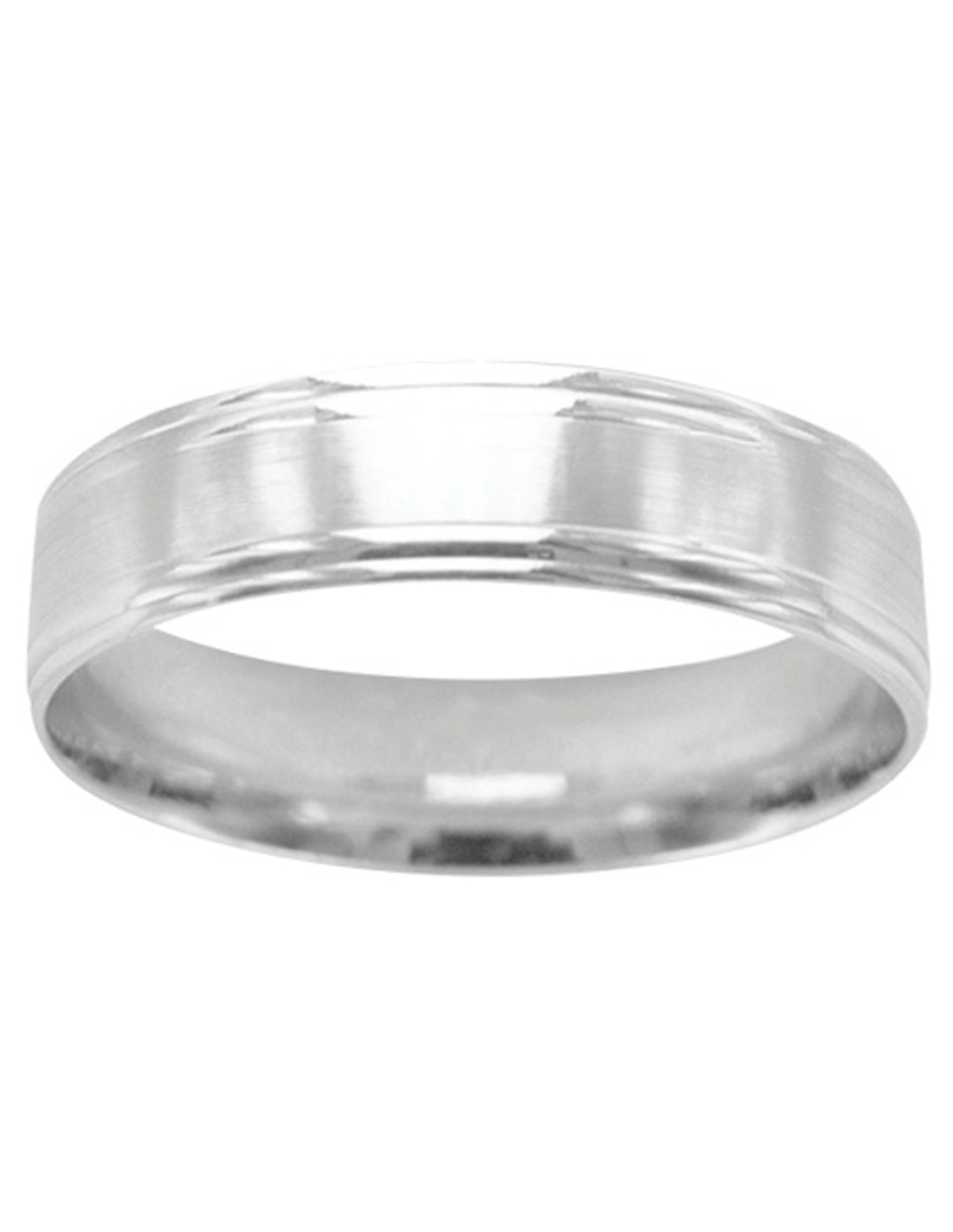 Argolla de oro blanco 14 k Nexo