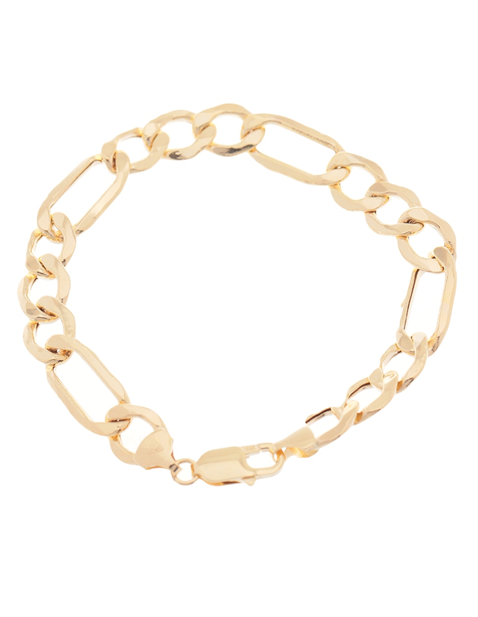 Pulsera de oro 14 K con acabado brillante