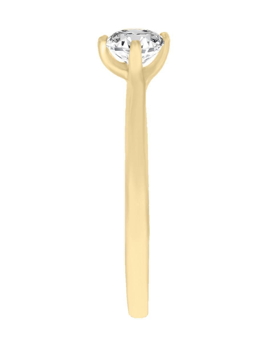 Solitario de oro 14 k klamore diamante