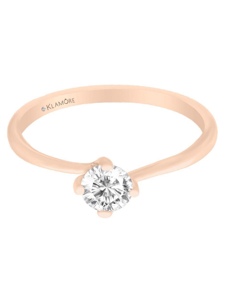 Solitario de oro 14 k Rose diamante Solitario de oro 14 k Rose diamante