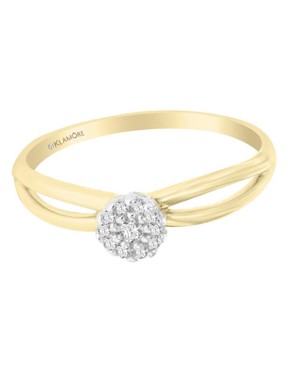 Solitario de oro 14 k Veradis diamante