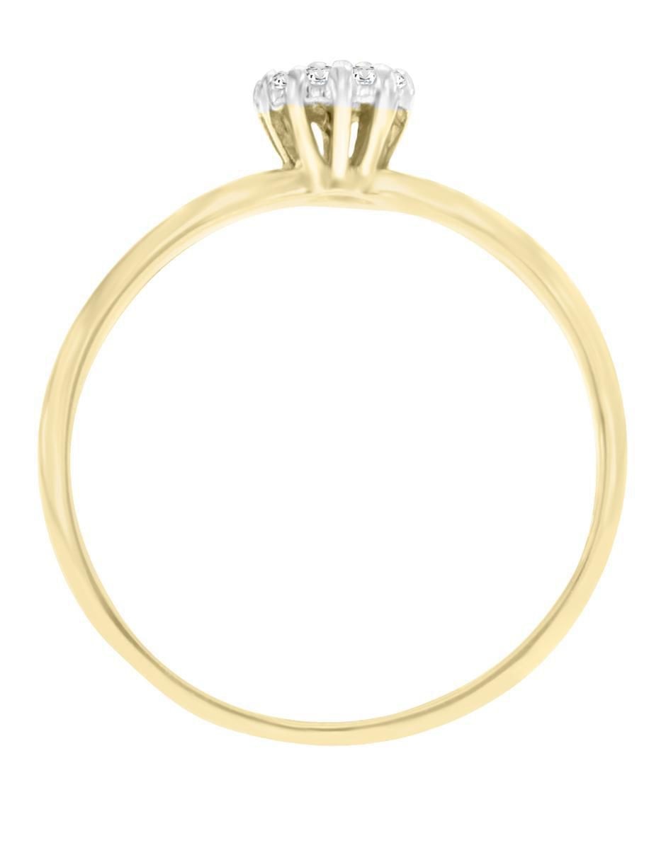 Solitario de oro 14 k klamore diamante