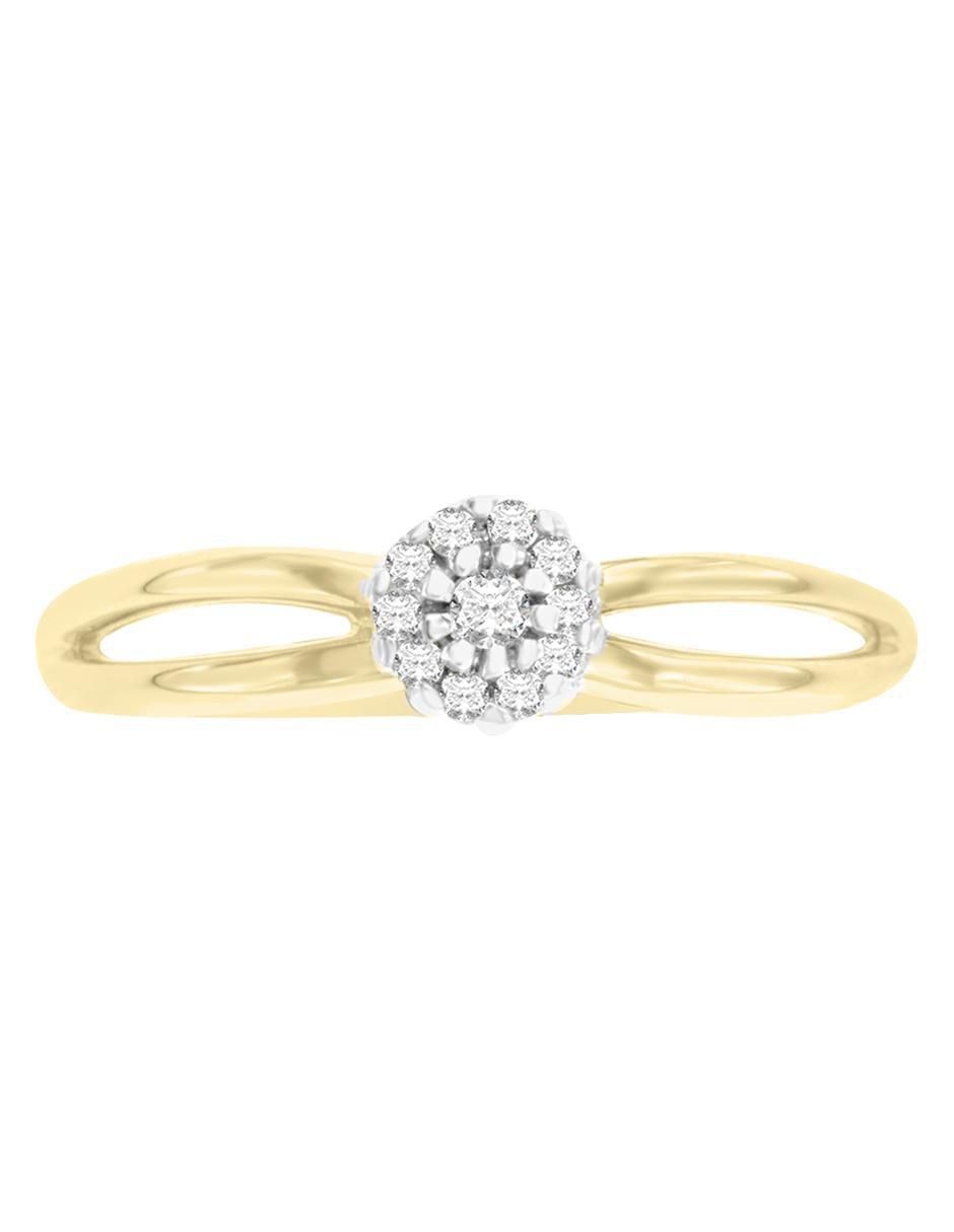 Solitario de oro 14 k klamore diamante