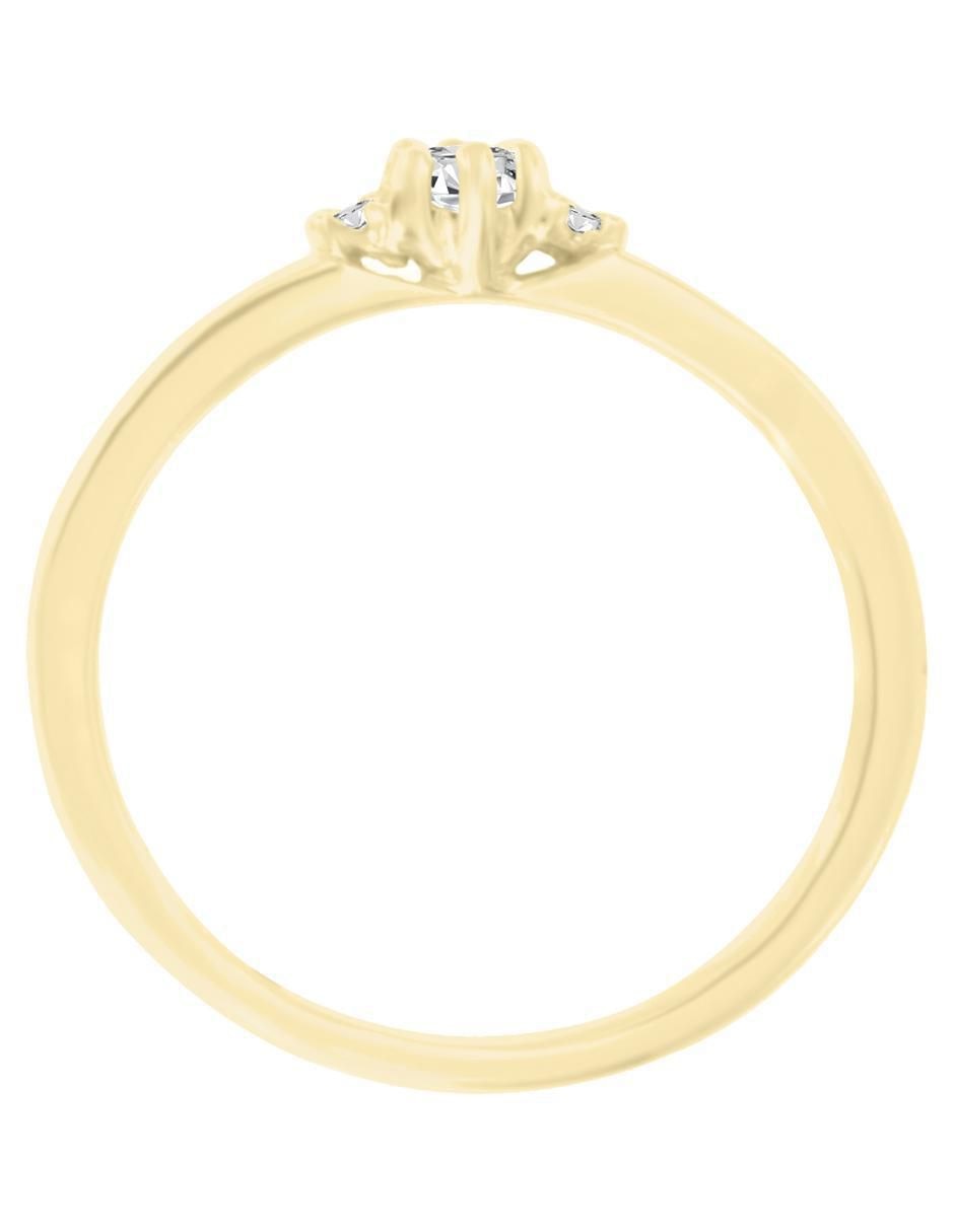 Solitario de oro 14 k klamore diamante