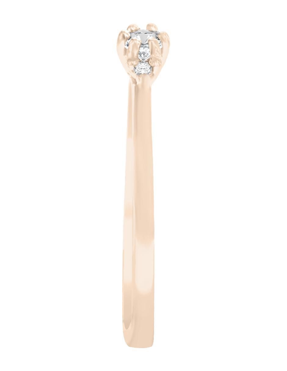 Solitario de oro 14 k Fahid diamante 2