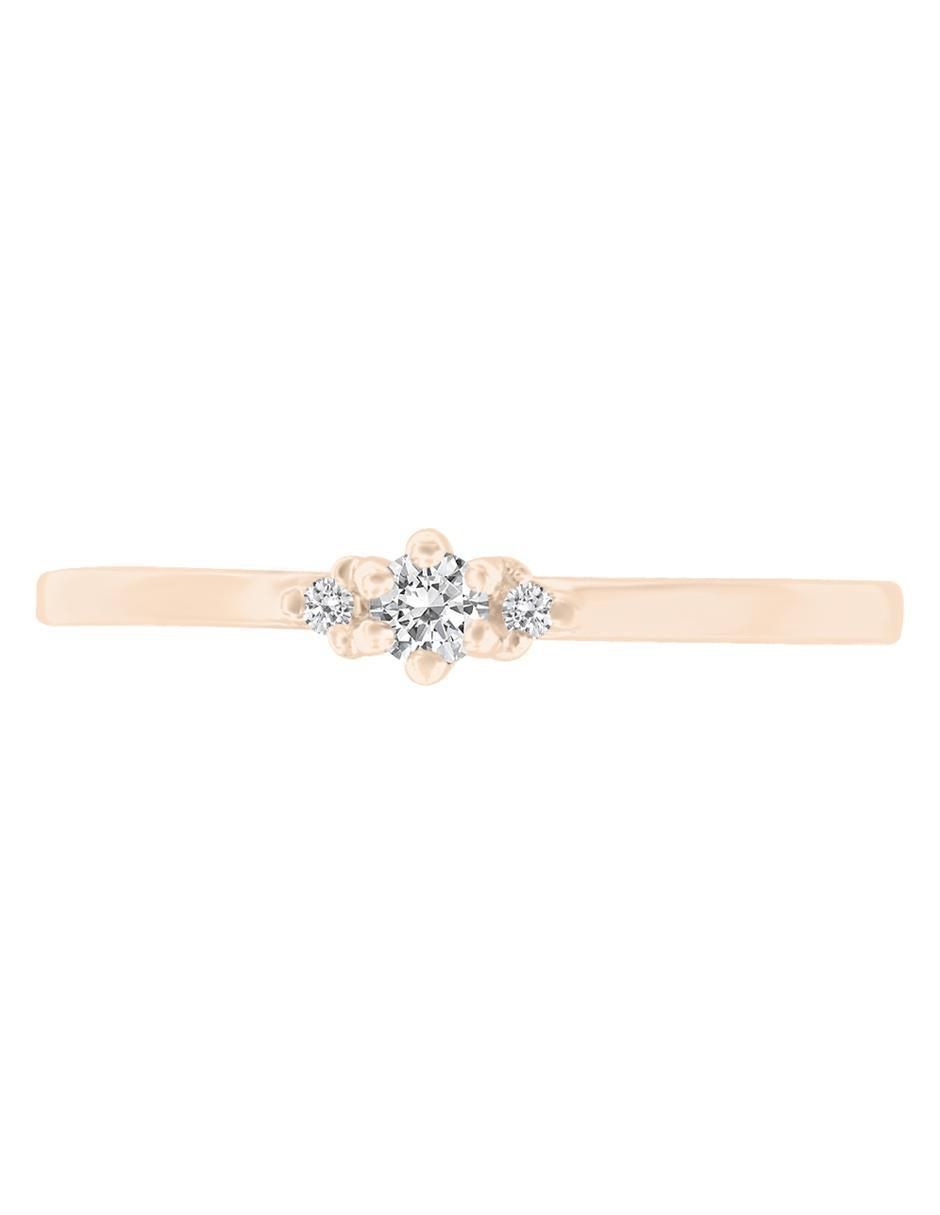 Solitario de oro 14 k Fahid diamante 4