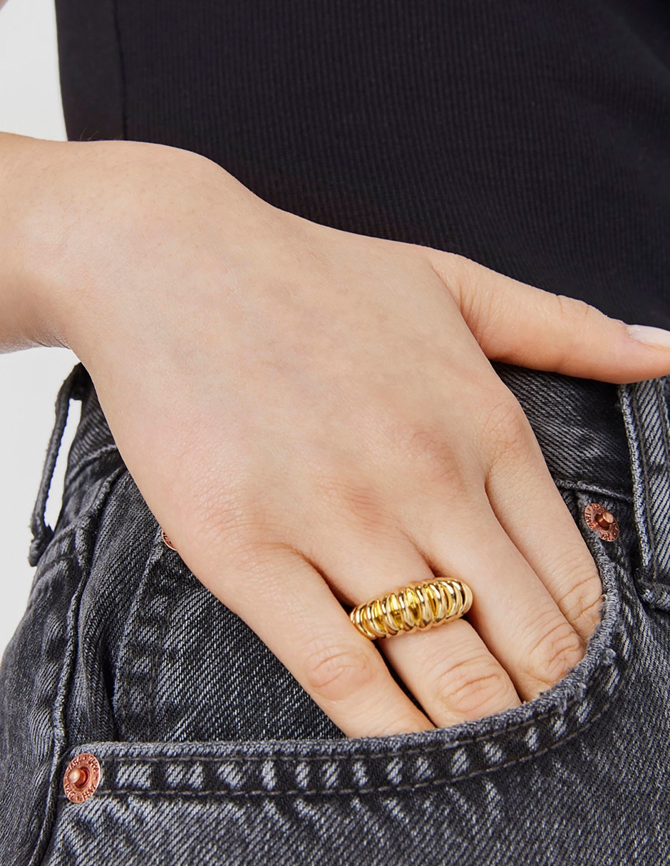 Anillo Virtual Garden P 925 de plata vermeil brillante 5