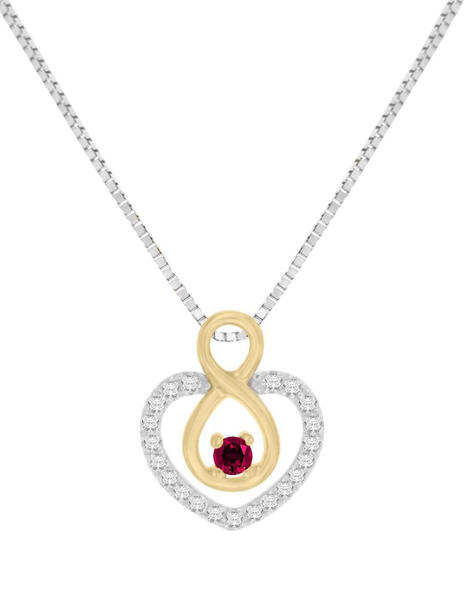 Colgante Y Dije de corazón unión de oro 14 K diamante