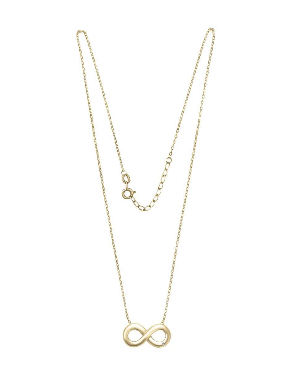 Colgante Y Dije de infinito de oro 14 K diamante