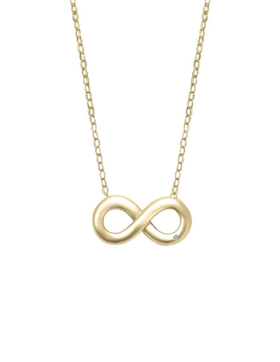 Colgante Y Dije de infinito de oro 14 K diamante 2