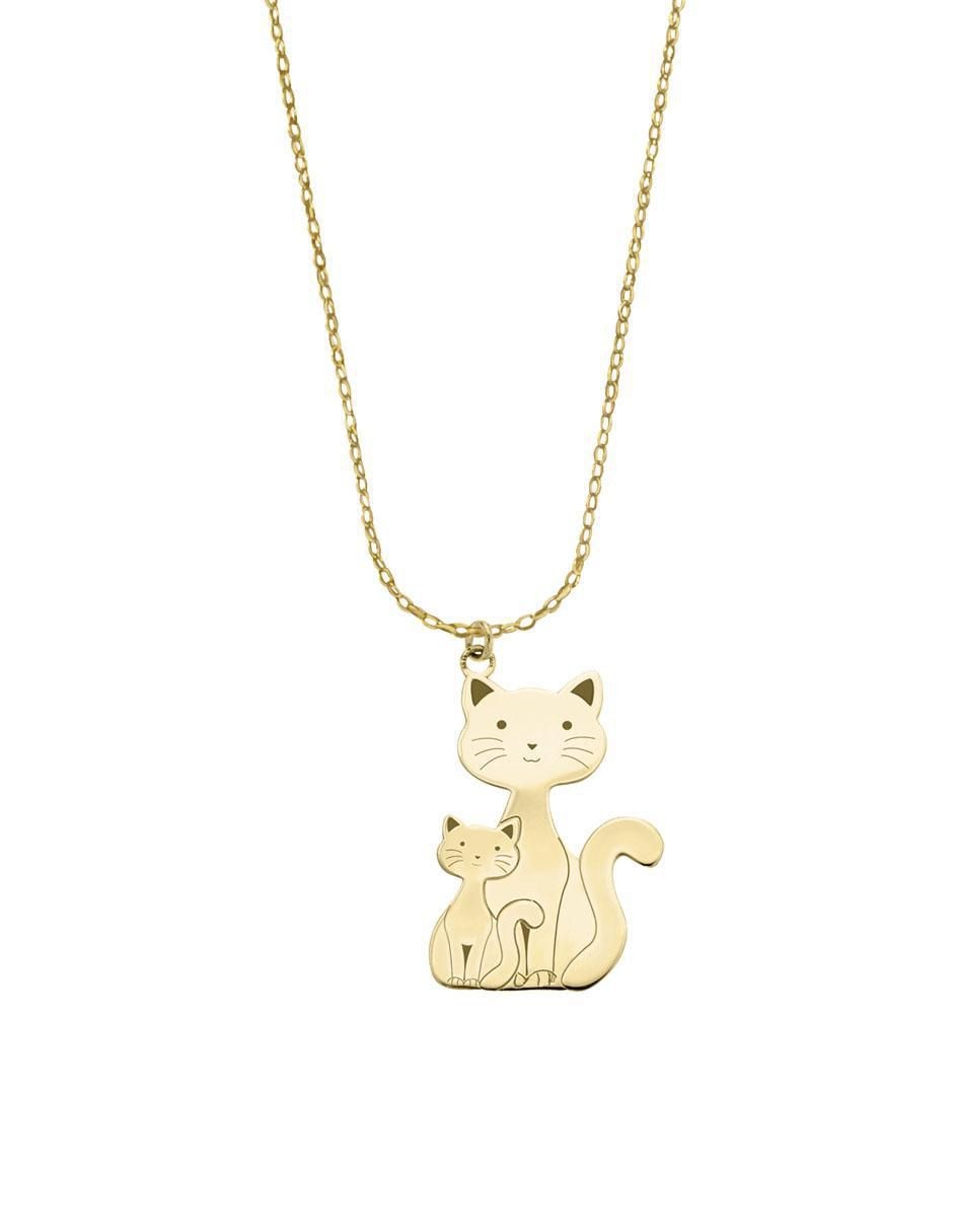 Colgante Y Dije de gato kitten de oro 14 K 2