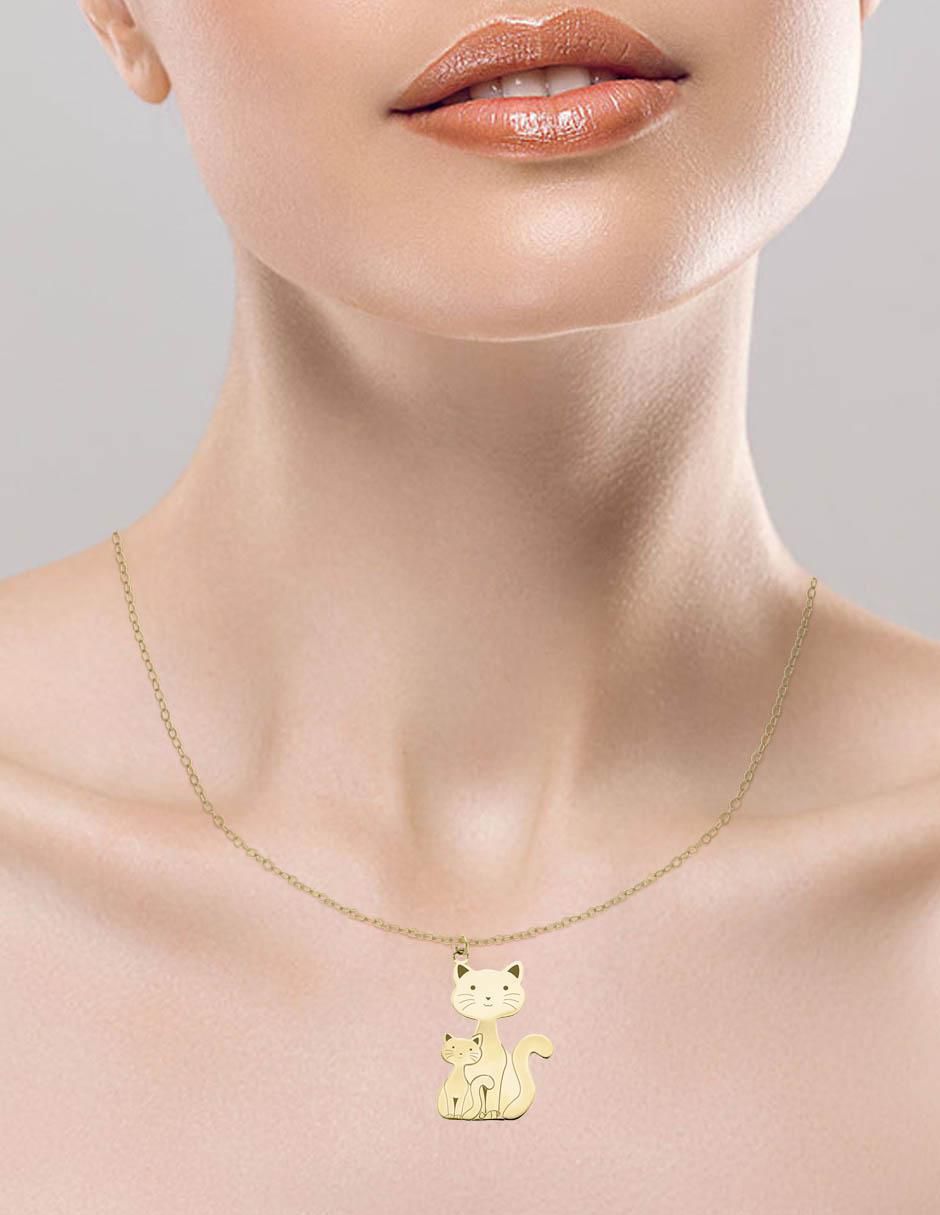 Colgante Y Dije de gato kitten de oro 14 K 3