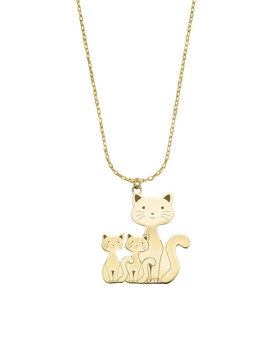 Colgante Y Dije de gato kitten de oro 14 K 2