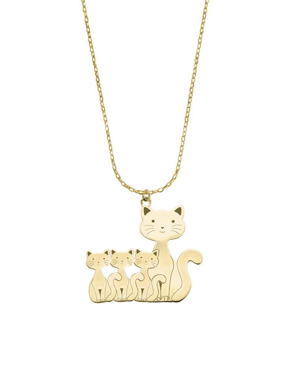 Colgante Y Dije de gato kitten de oro 14 K 2