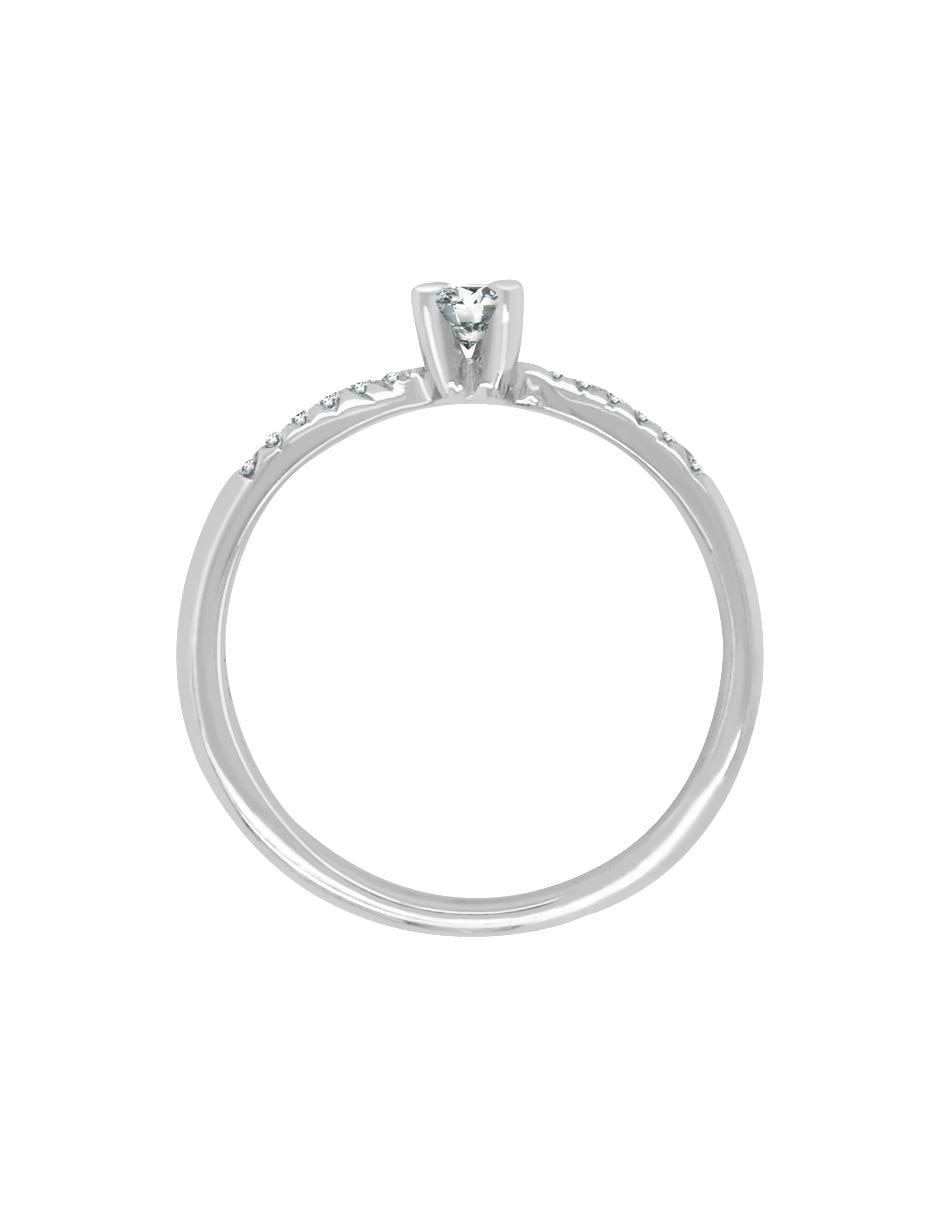 Solitario de oro 14 k Miloro diamante 2