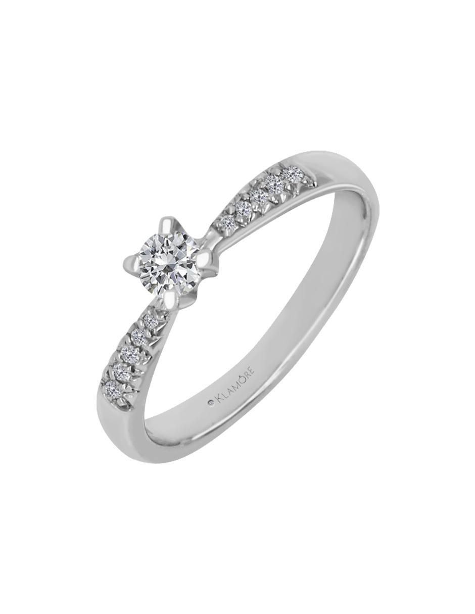 Solitario de oro 14 k Miloro diamante 3