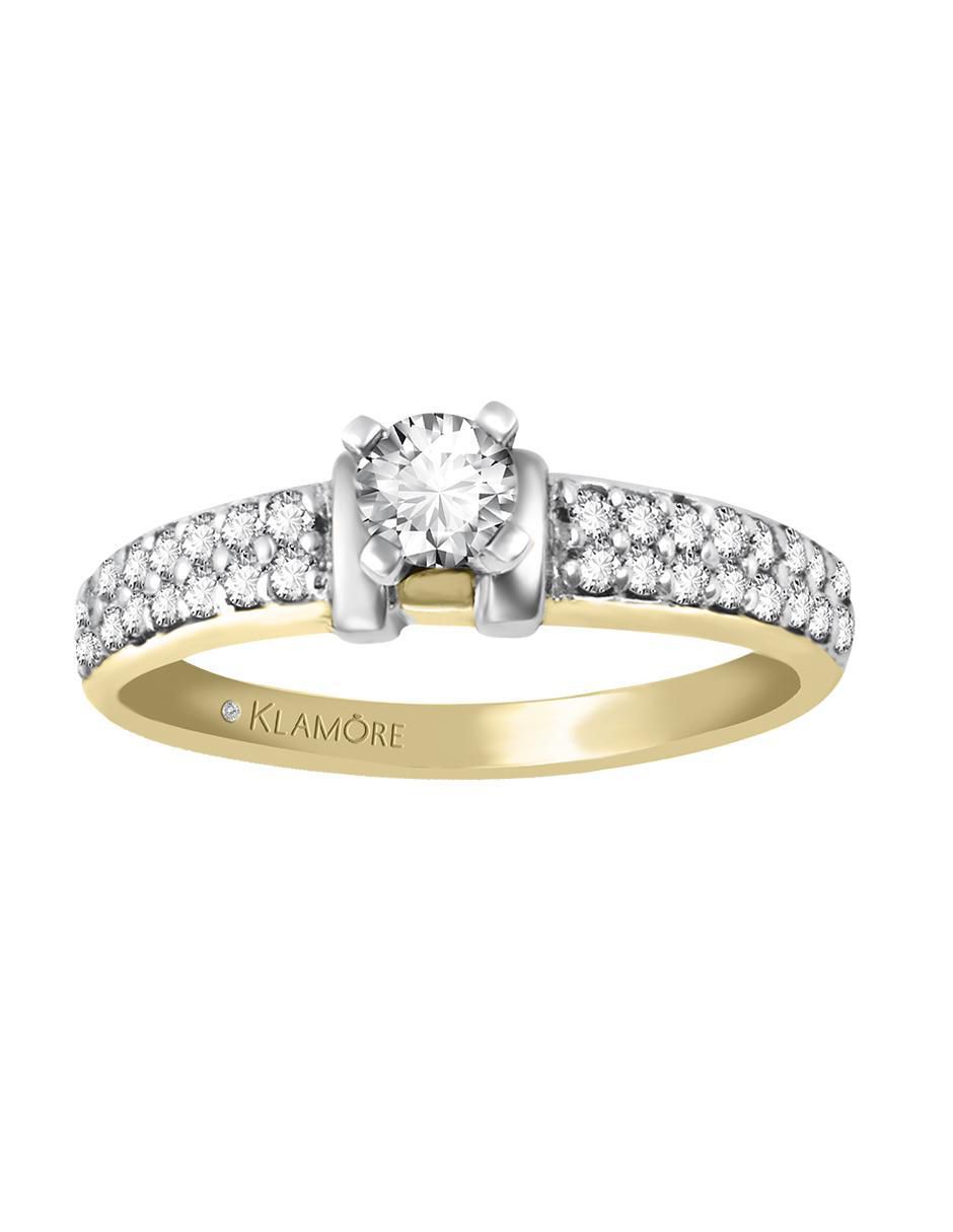 Solitario de oro 14 k Alezza diamante