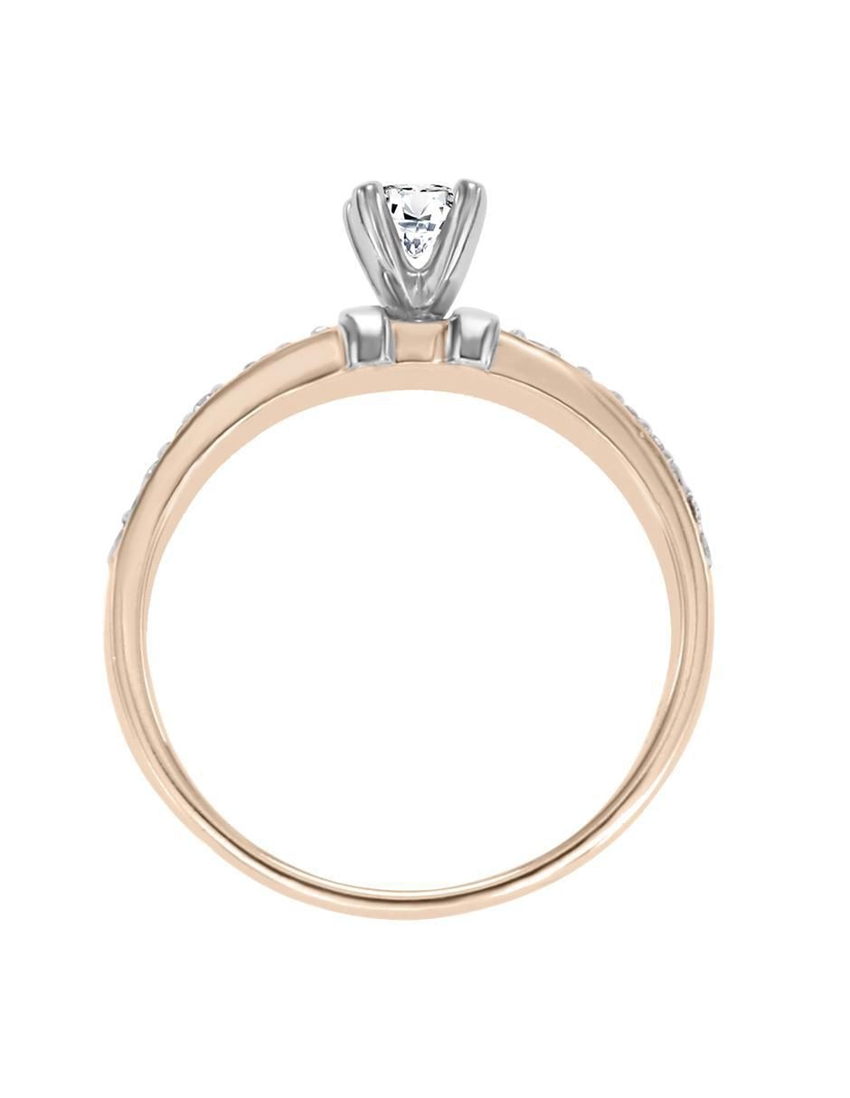 Solitario de oro 14 k Alezza diamante 2