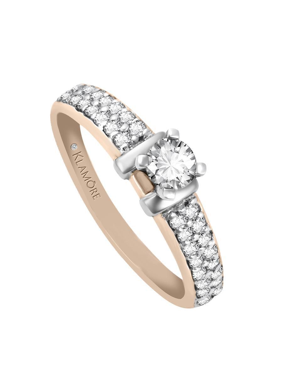Solitario de oro 14 k Alezza diamante 3