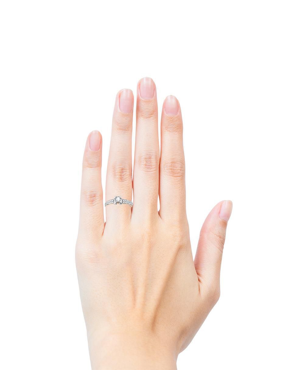 Solitario de oro 14 k Alezza diamante 4