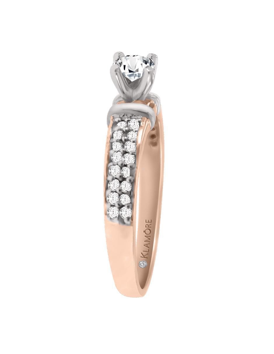 Solitario de oro 14 k Alezza diamante 5