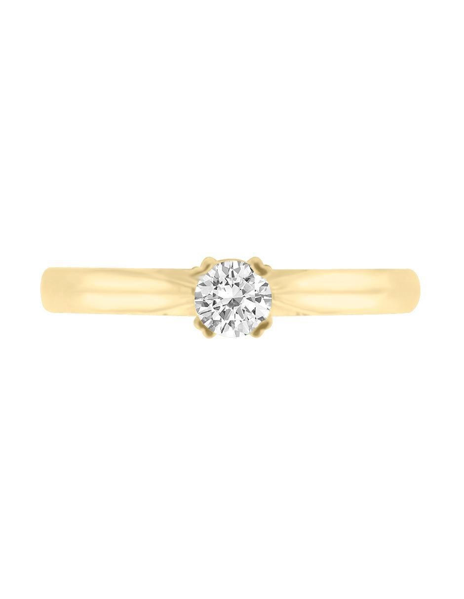 Solitario de oro 14 k Jessica diamante