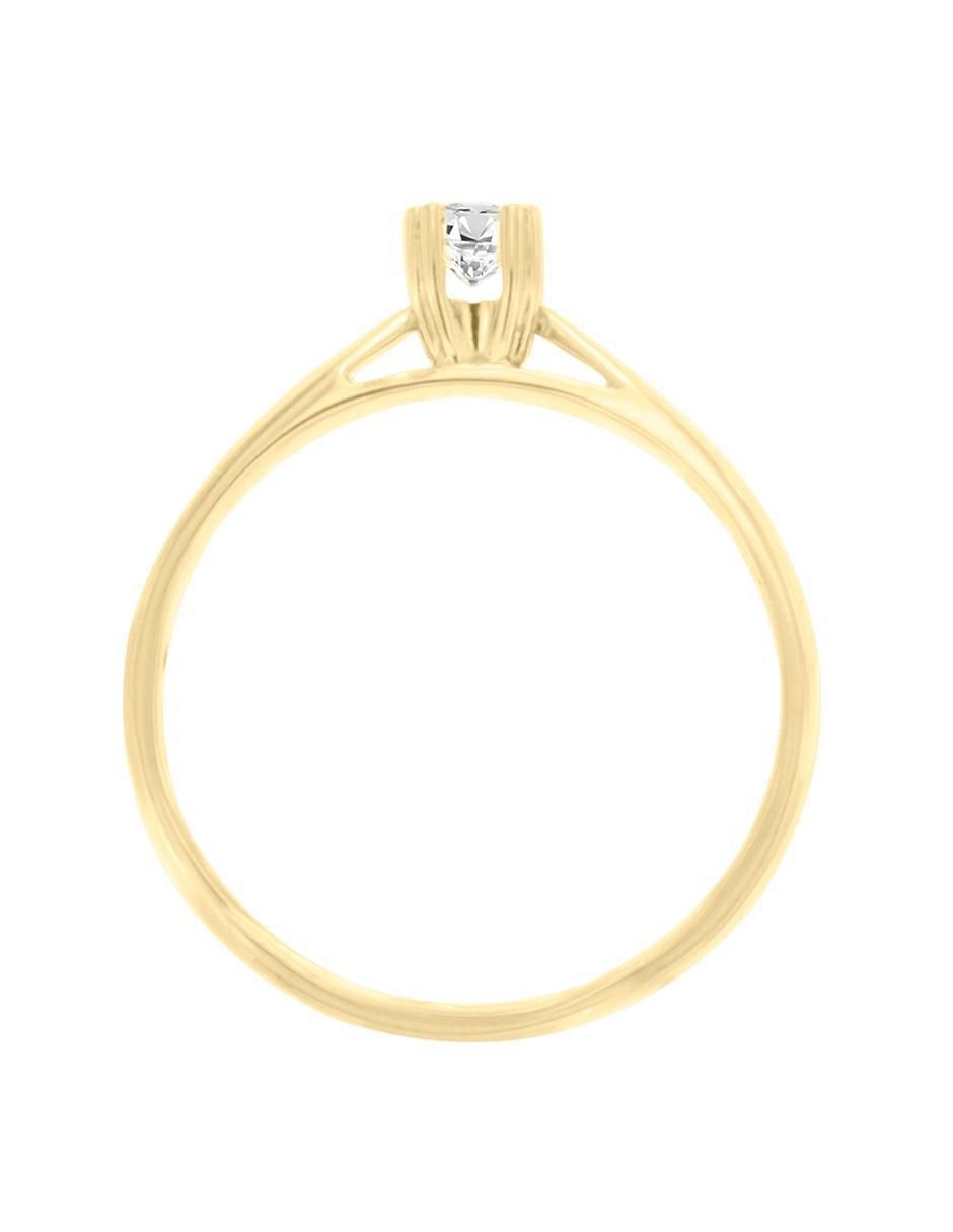 Solitario "de" oro 14 k klamore diamante