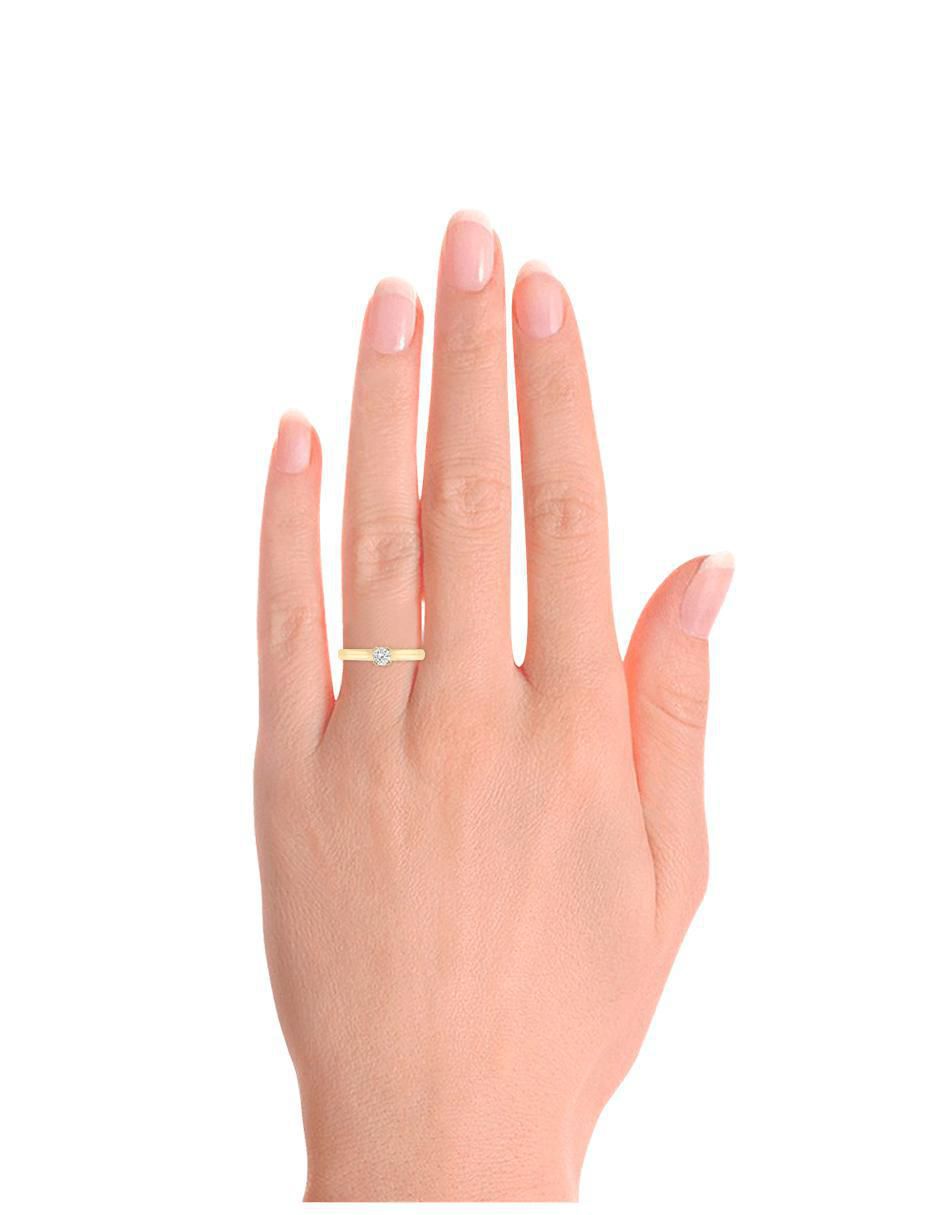 Solitario "de" oro 14 k klamore diamante