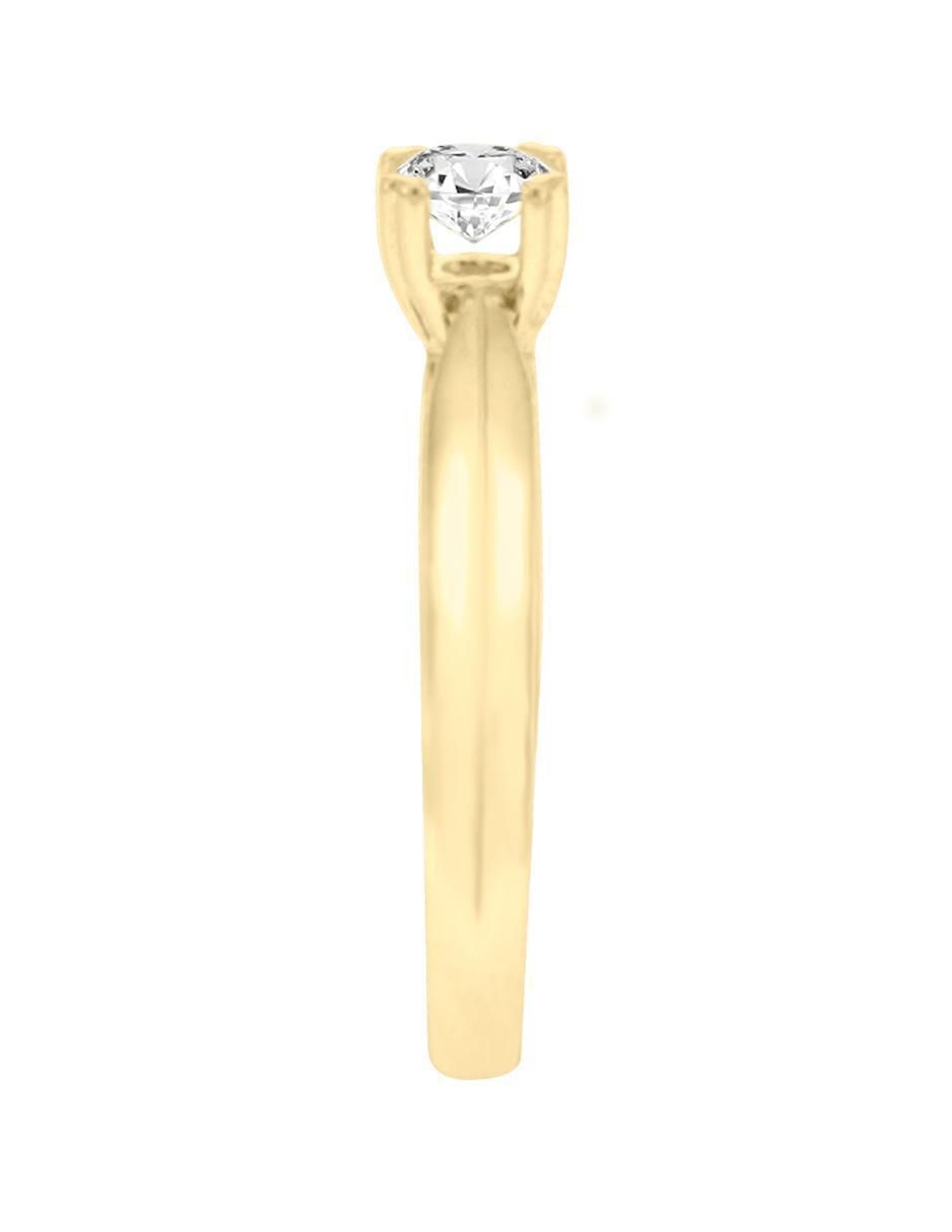 Solitario "de" oro 14 k klamore diamante